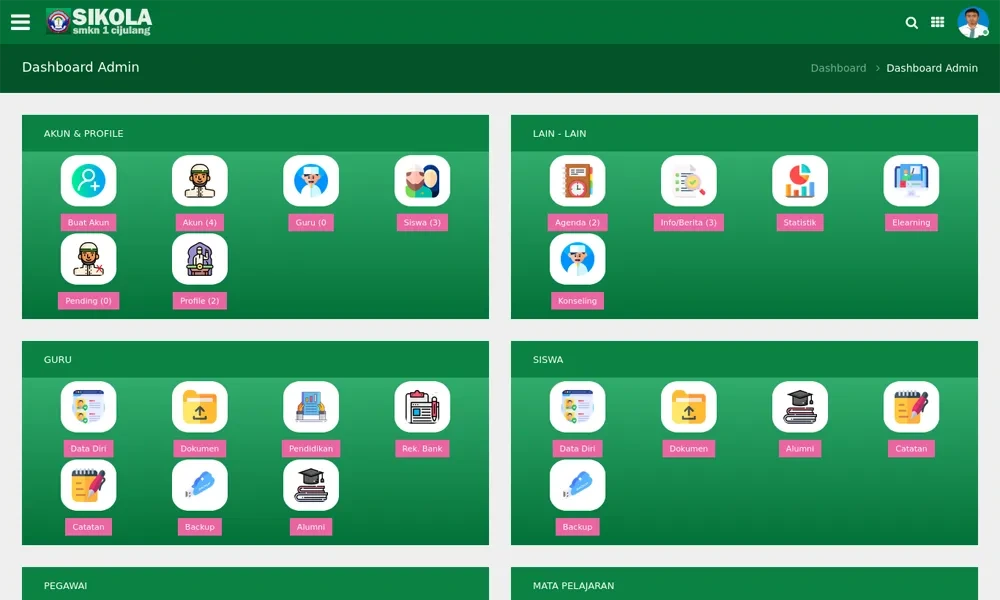 Preview Aplikasi Sakola Digital